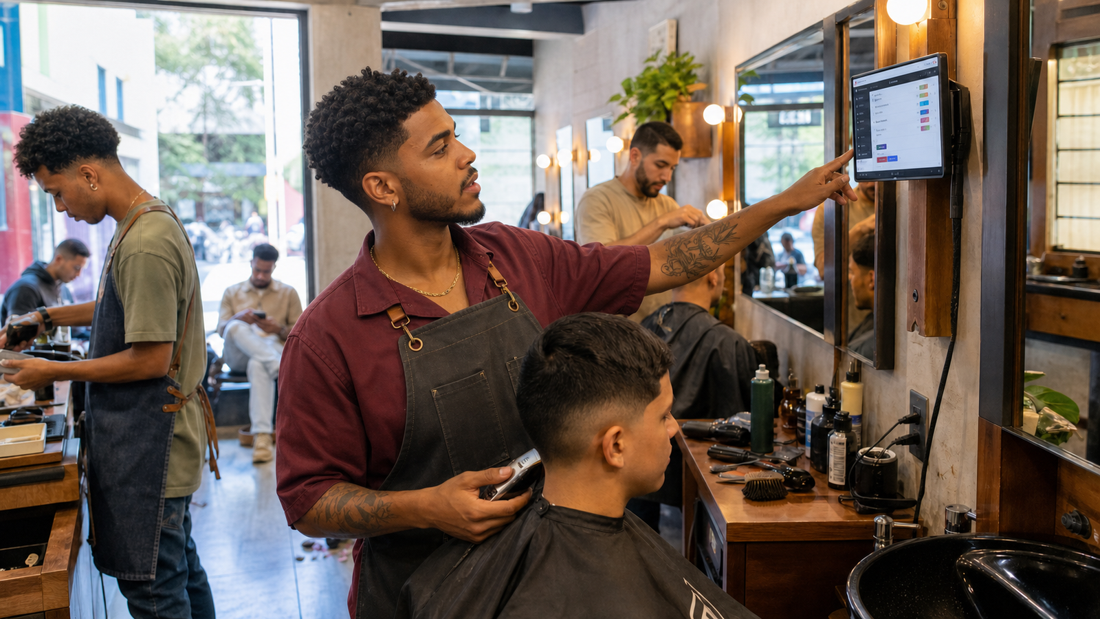 Barbearia integra atendimento e operação digital